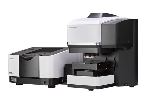 Microscopio infrarrojo AIMsight conectado al espectrofotómetro infrarrojo por transformada de Fourier IRXross