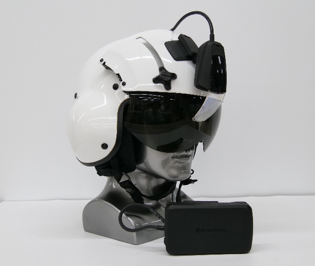 Photo: Helmet with special HMD mounted