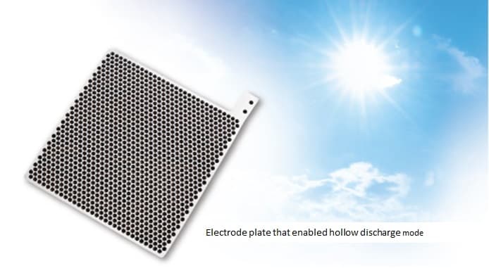 Electrode plate that enabled hollow discharge mode