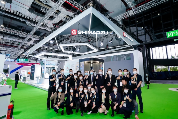 Members of Shimadzu (China) Co., Ltd. at the China International Import Expo