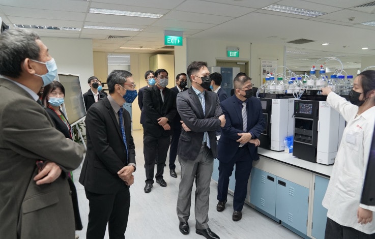 A laboratory tour conducted by Singapore Polytechnic students