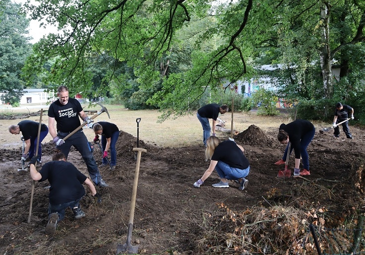 Creating a sandbox of natural mud.