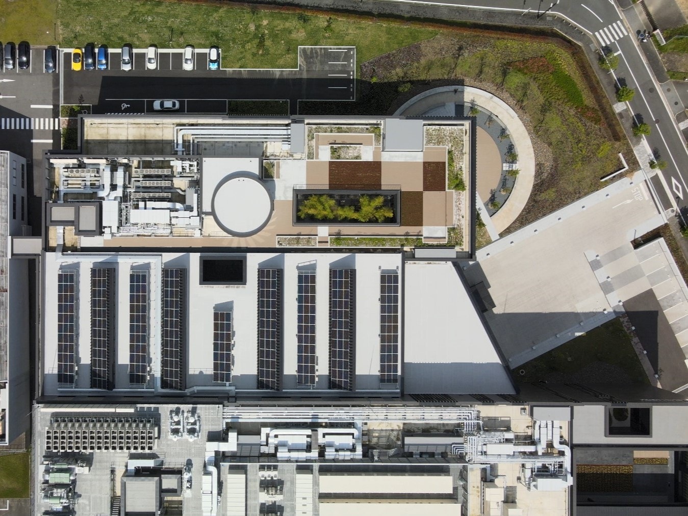 Aerial photograph of Technology Research Laboratory (SHIMADZU Future Collaboratory), newly established in Kyoto in 2022