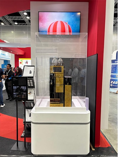 150th anniversary concept model of Nexera high-performance liquid chromatograph exhibited at the booth