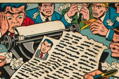 Paper fragment with illegible writing