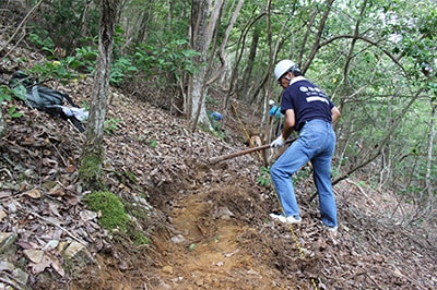 Building a walking path on a slope