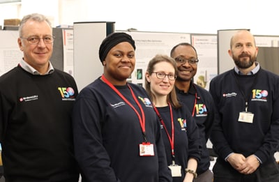 Matching sweatshirts worn by employees (United Kingdom)