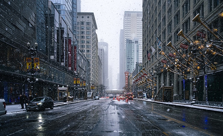 Chicago in the Snow