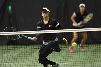 Doubles: Hiroko Kuwata (left) and Nagisa Suzuki