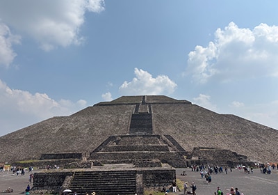 The massive ruins of the ancient Teotihuacan civilization