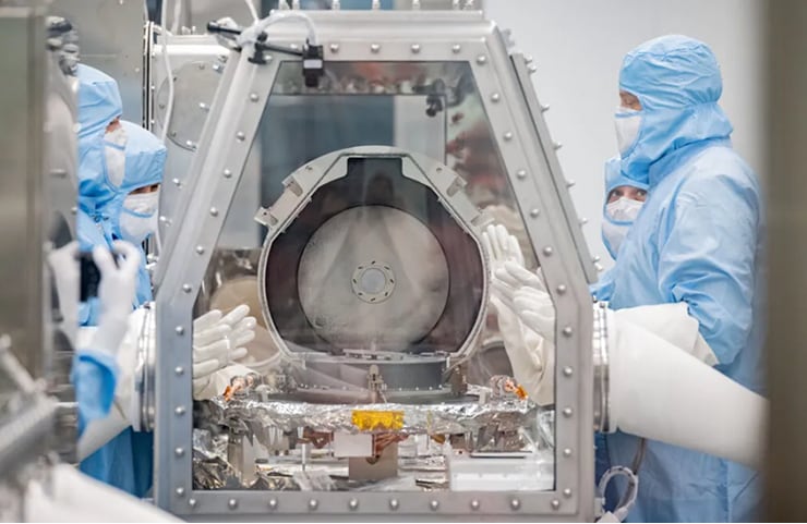 The NASA curation team unsealing the first sample brought back to Earth from the asteroid Bennu(Photo credit: NASA/Robert Markowitz)