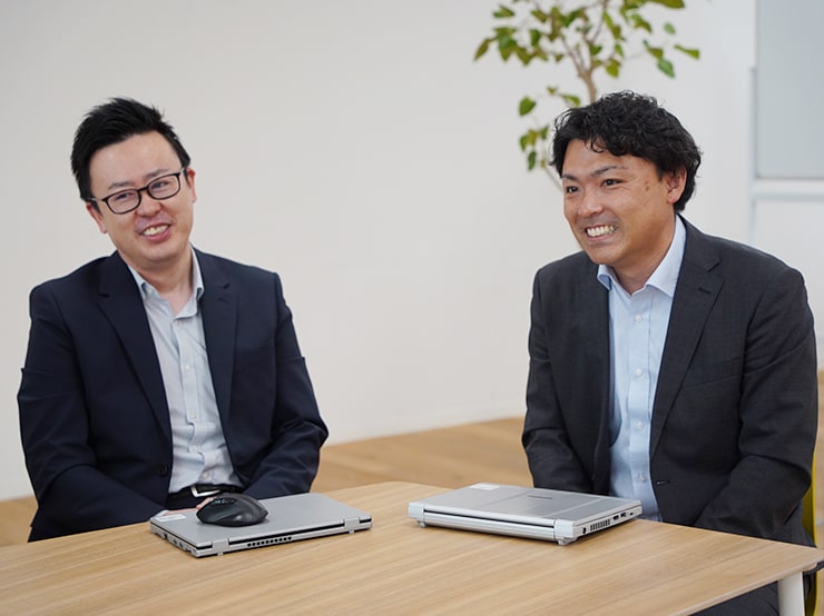 Nakaji (left) and Yasue, who suggested submitting a bid