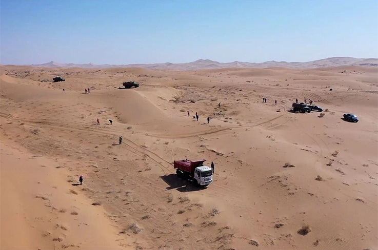 Tengger Desert before planting the saplings