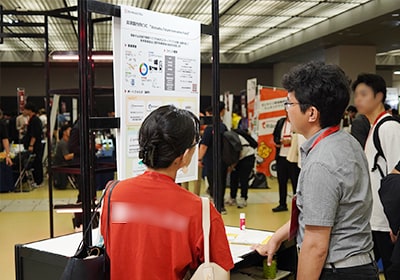 The booth attracted a steady stream of visitors