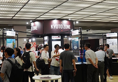 About 15 companies exhibited a booth in the KYOTO ZONE