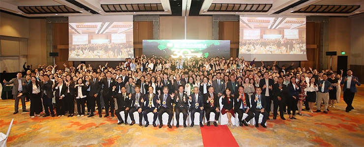 Group photo from the 30th anniversary ceremony