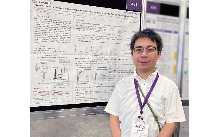 Naoki Kaneko, Manager of the Application Group, Koichi Tanaka Mass Spectrometry Research Laboratory